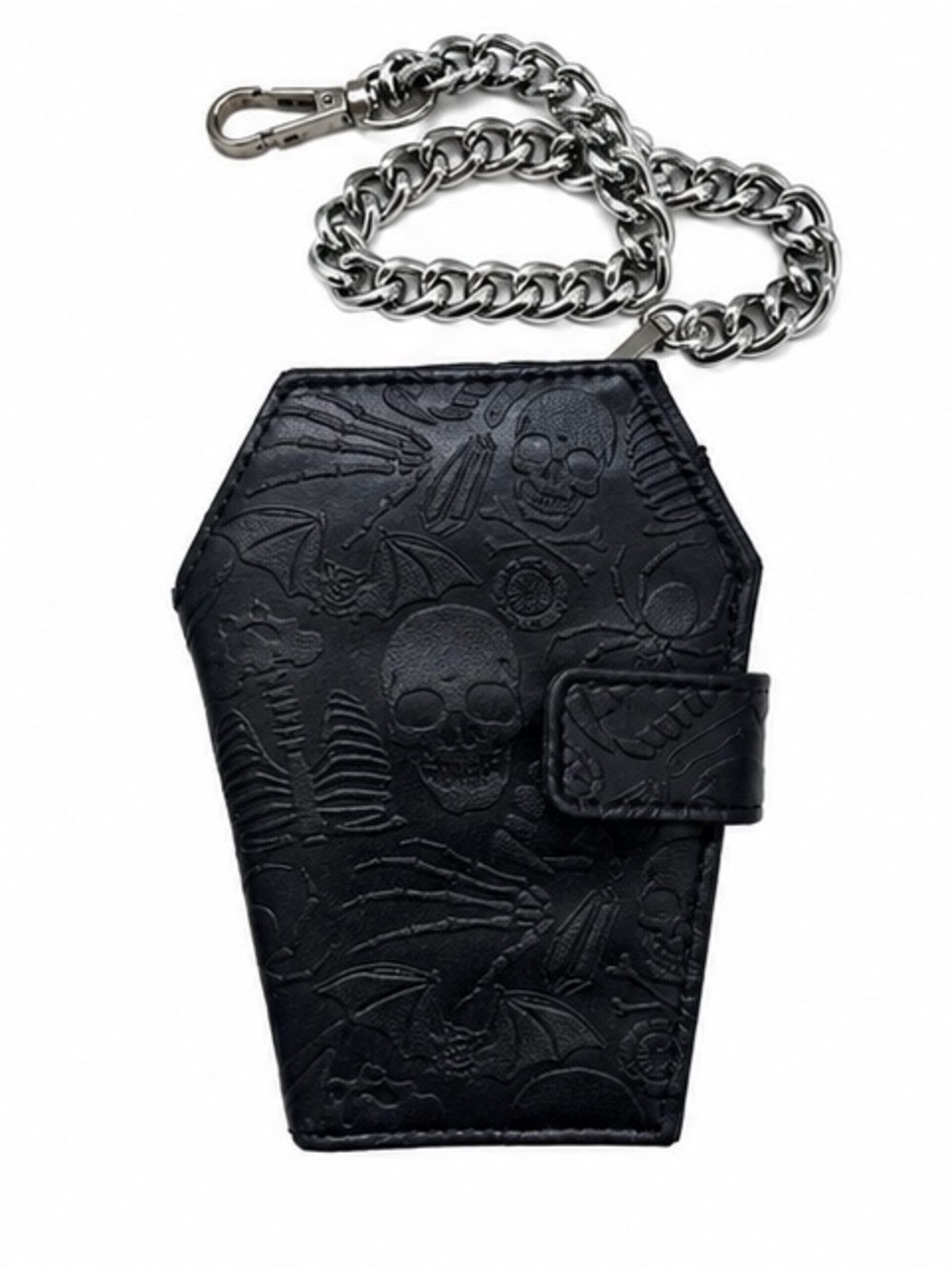 Y2K Unisex Coffin‎ Chain Wallet Card Holder